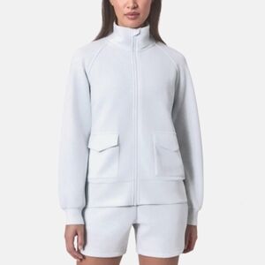 New! Mondetta Full Zip Active Jacket Women's XS Very Light Blue Luxe Casual Top